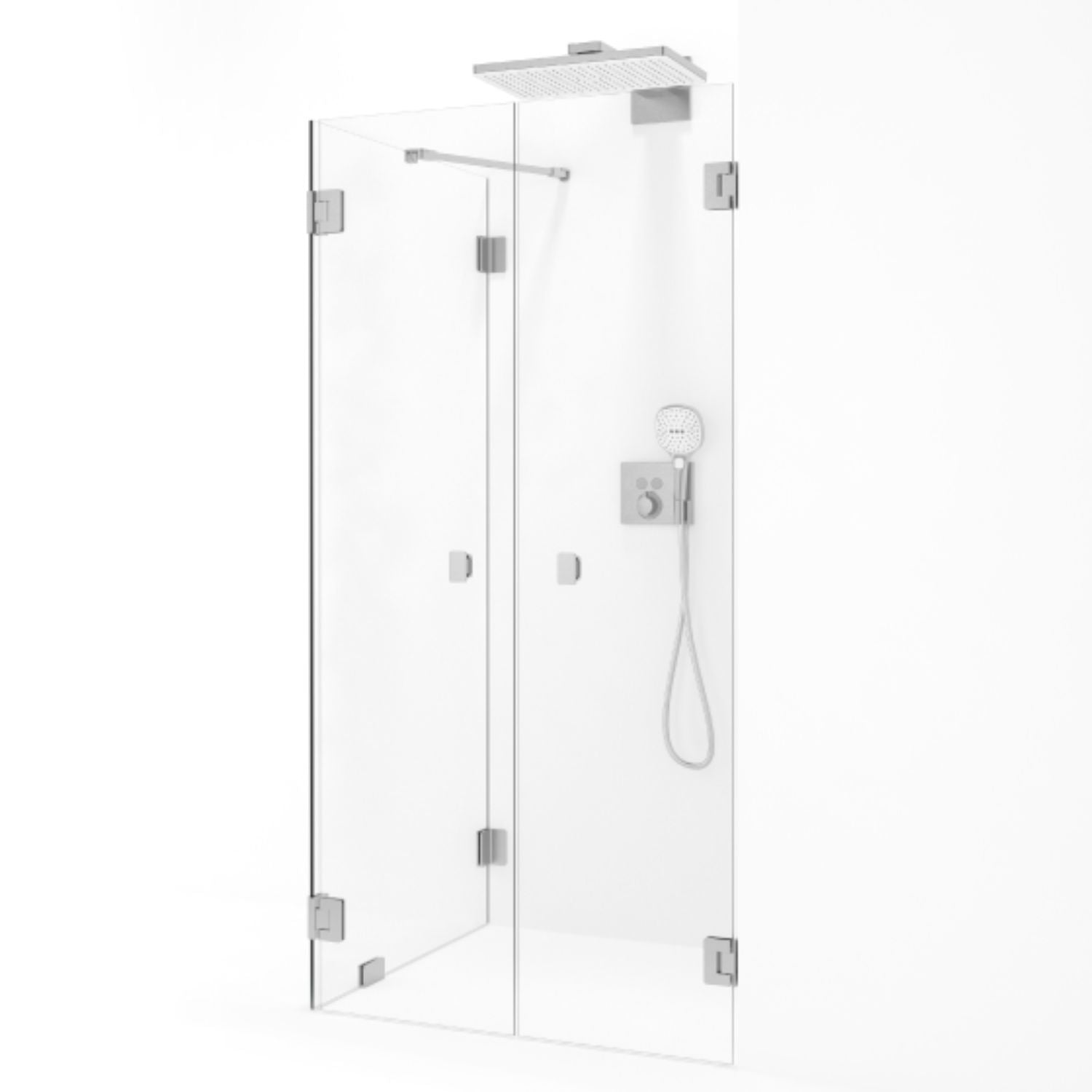 Macro Design Grace Dusjhjørne Spesial 15 Børstet / Briljant glass Macro Design Dusjhjørne GRO-DSL15BOKLSPC