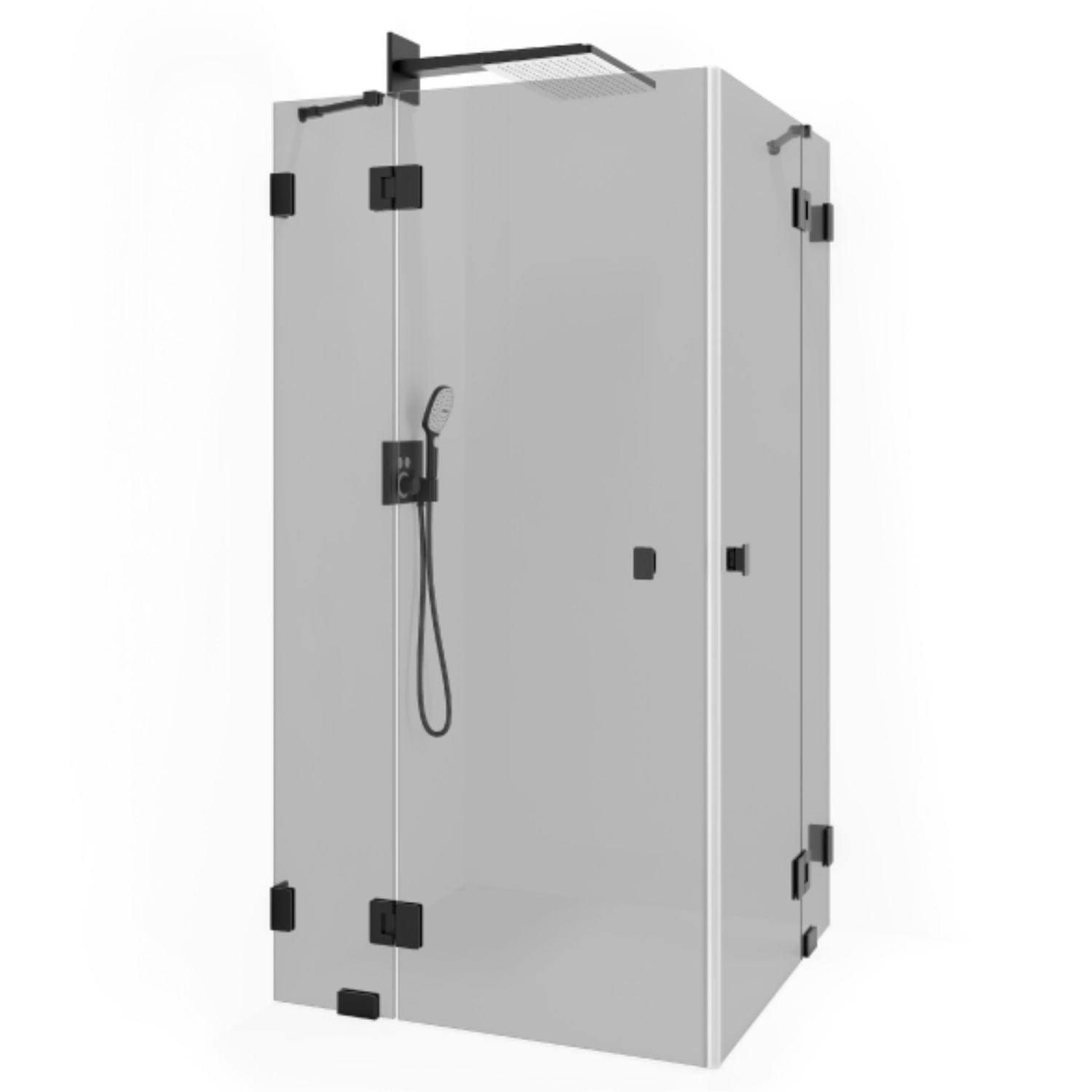 Macro Design Grace Dusjhjørne Spesial 2 Svart matt / Tonet glass Macro Design Dusjhjørne GRO-DSL2MSTOSPC