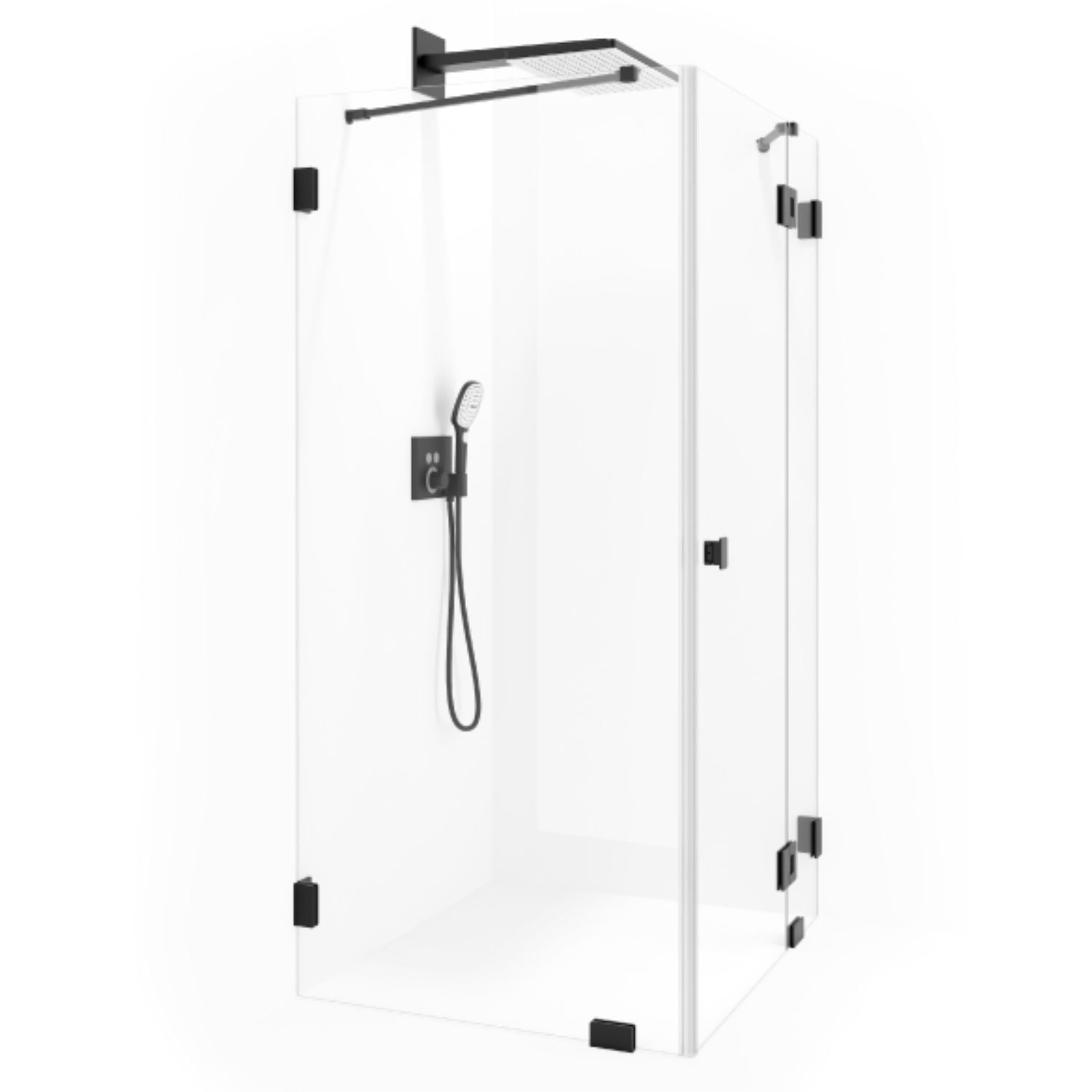 Macro Design Grace Dusjhjørne Spesial 3 Svart matt / Briljant glass Macro Design Dusjhjørne GRO-DSL3MSKLSPC