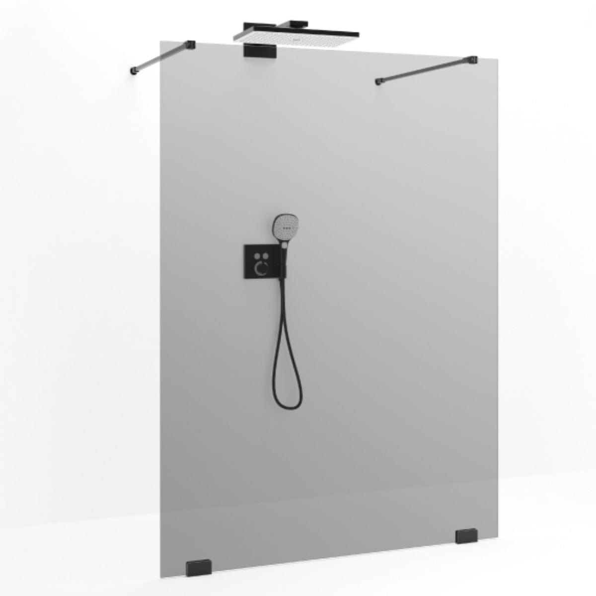 Macro Design Grace Dusjvegg Walk In Shower B120-140cm Svart matt / 120cm / Briljant Macro Design Dusjvegg BUN-DSLFVMS120KL