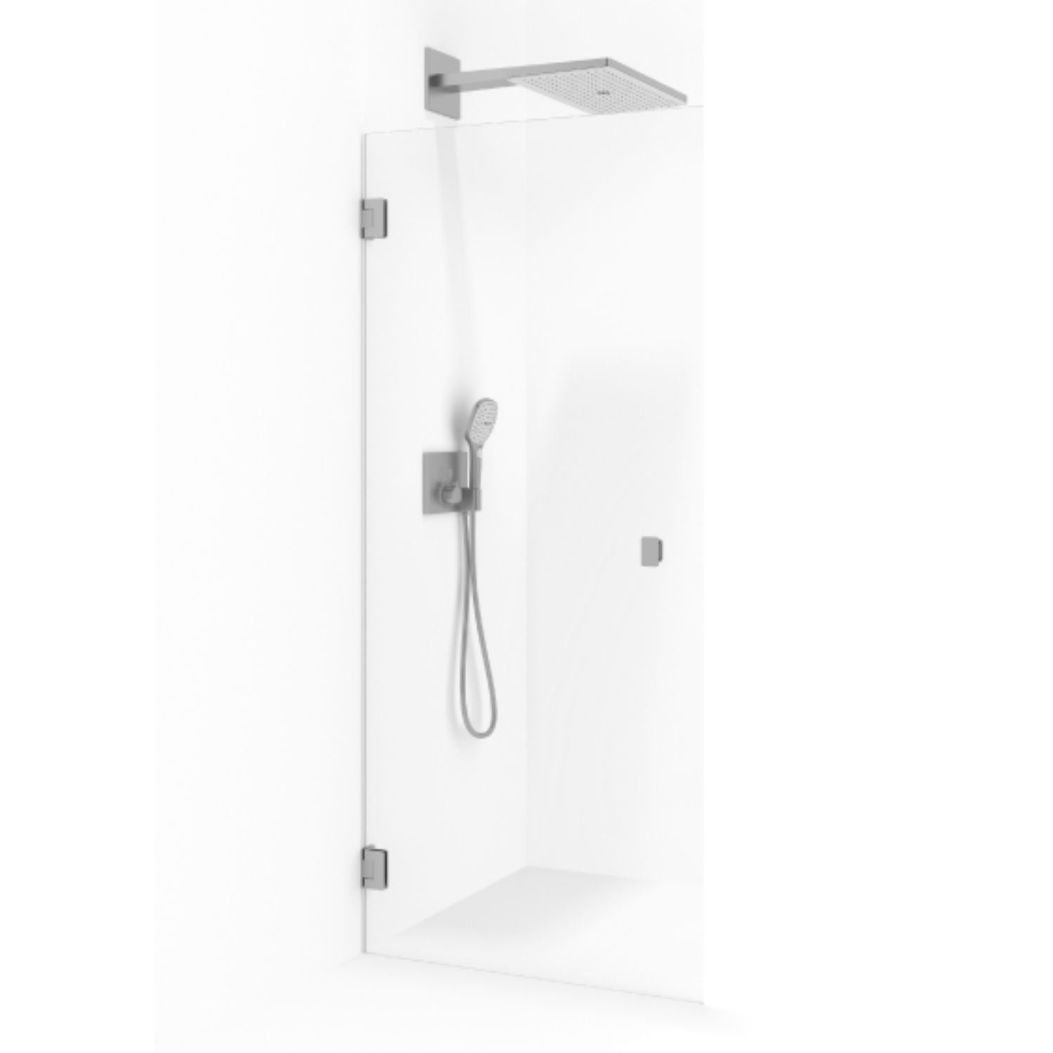 Macro Design GRACE Nisjedusj Børstet / Klart glass Macro Design Dusjnisje GRO-DSLNBOSPCKL