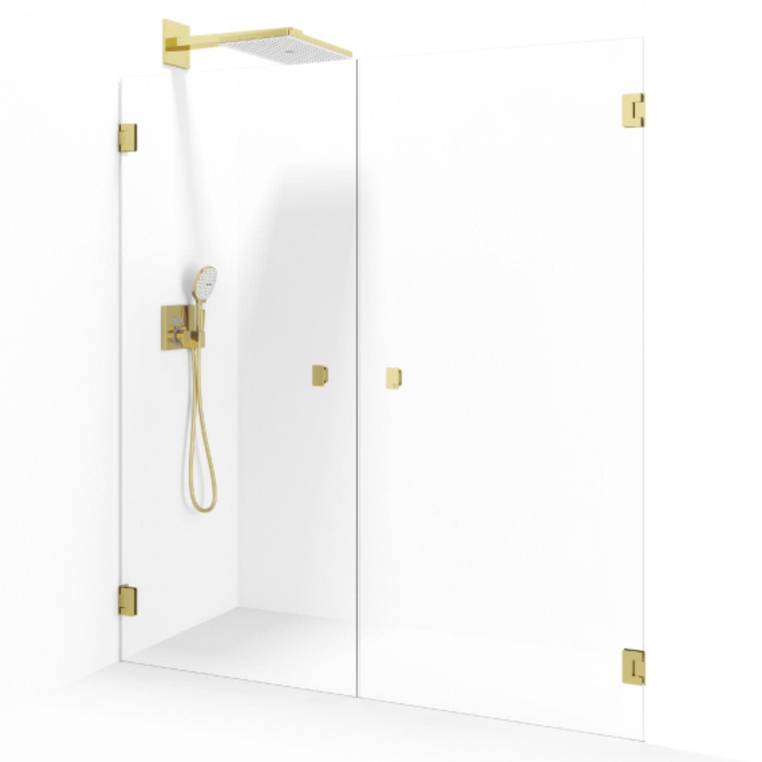 Macro Design GRACE Nisjedusj Saloon Gull / Klart glass Macro Design Dusjnisje GRO-DSLSMSPCKL