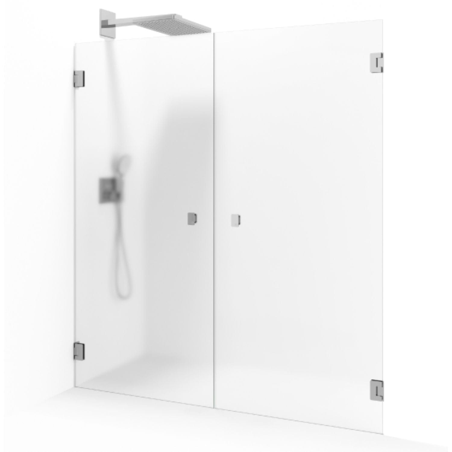 Macro Design GRACE Nisjedusj Saloon Krom / Ice glass Macro Design Dusjnisje GRO-DSLSKSPCIC