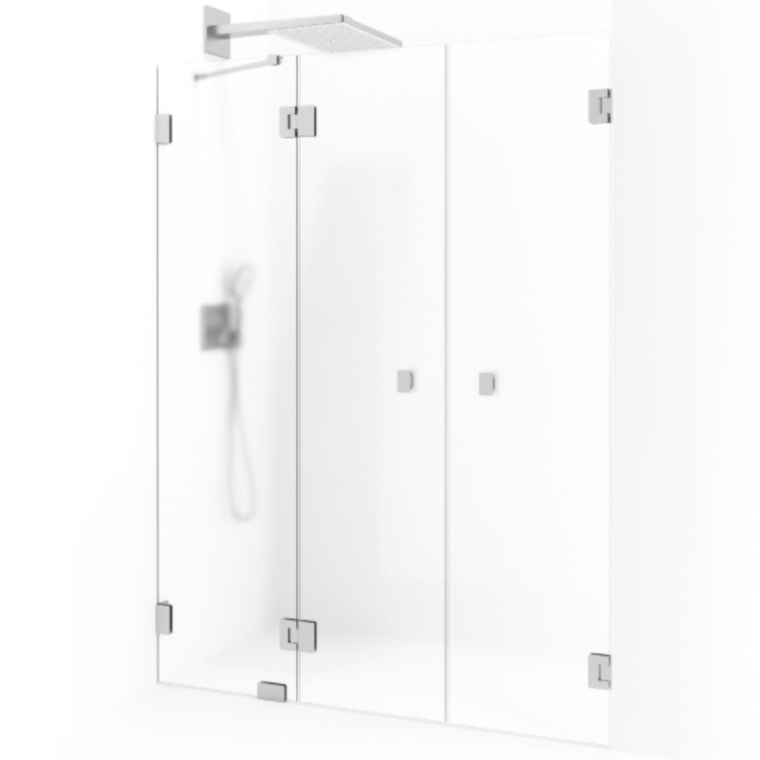 Macro Design Grace Nisjedusj Spesial 5 Børstet / Briljant ice glass Macro Design Dusjvegg GRO-DSL5BOICSPC