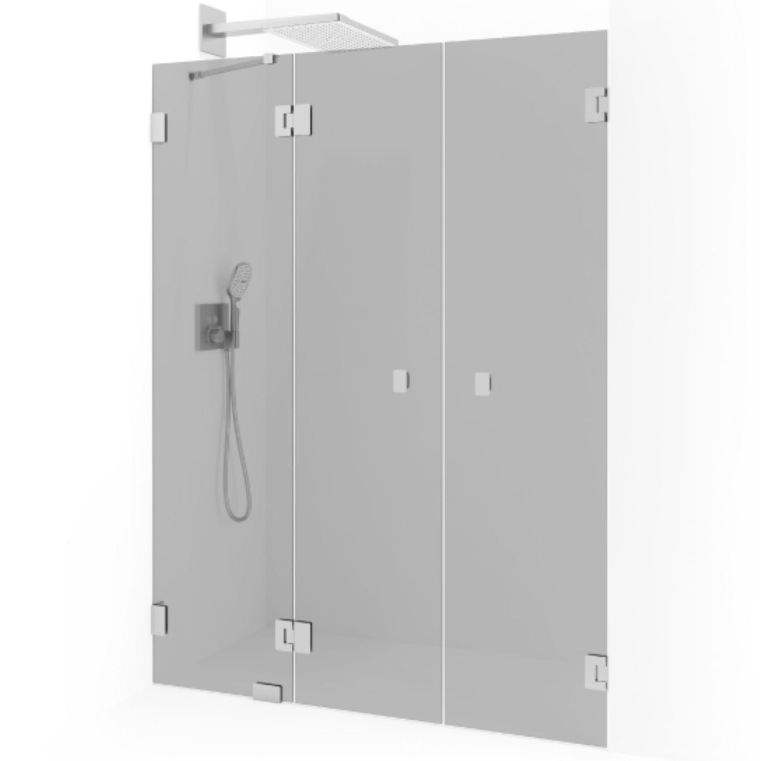 Macro Design Grace Nisjedusj Spesial 5 Børstet / Tonet glass Macro Design Dusjvegg GRO-DSL5BOTOSPC