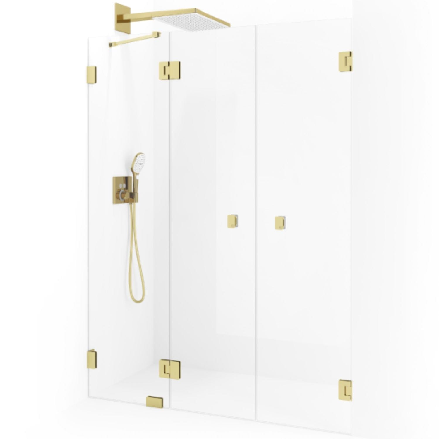 Macro Design Grace Nisjedusj Spesial 5 Gull / Briljant glass Macro Design Dusjvegg GRO-DSL5GKLSPC