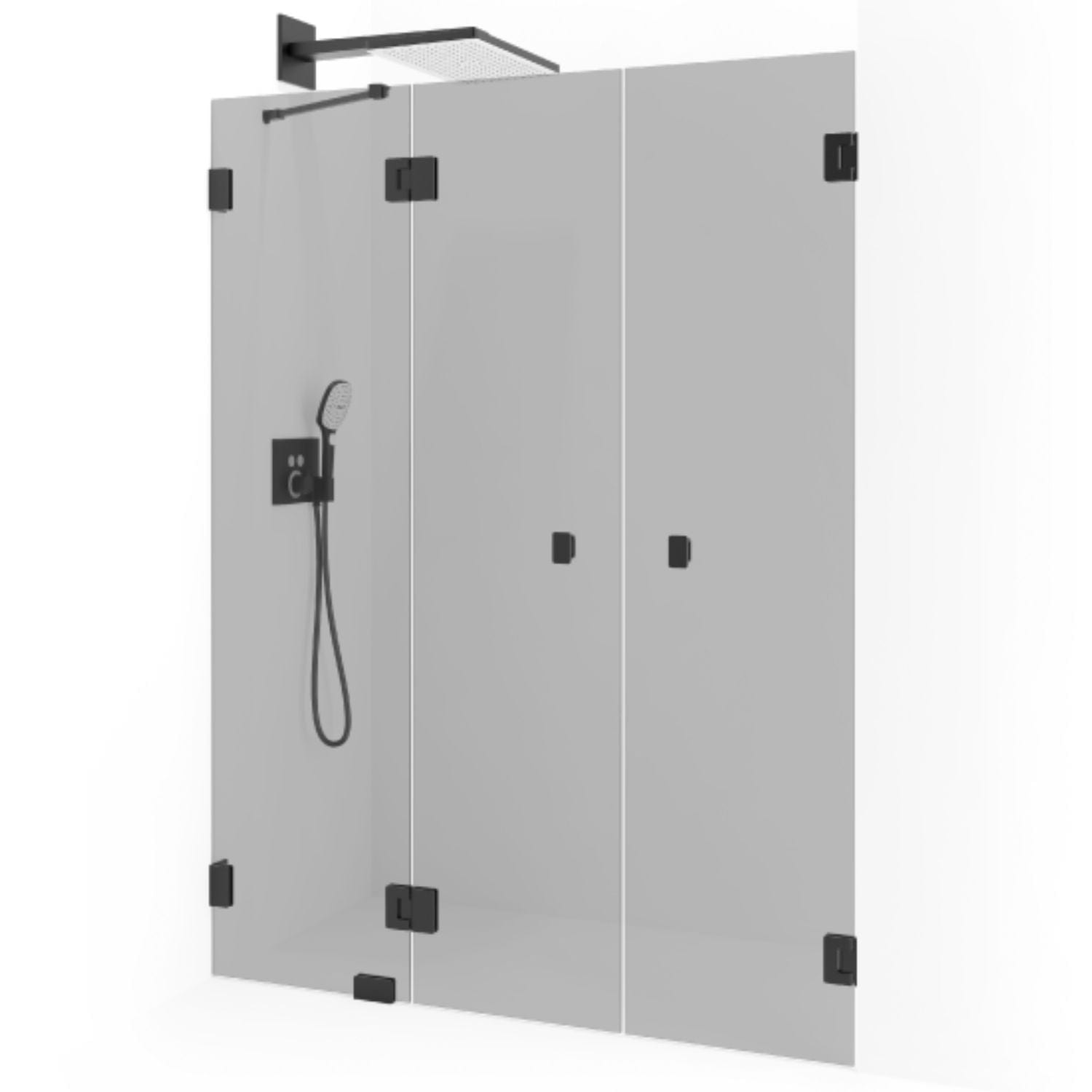 Macro Design Grace Nisjedusj Spesial 5 Svart matt / Tonet glass Macro Design Dusjvegg GRO-DSL5MSTOSPC