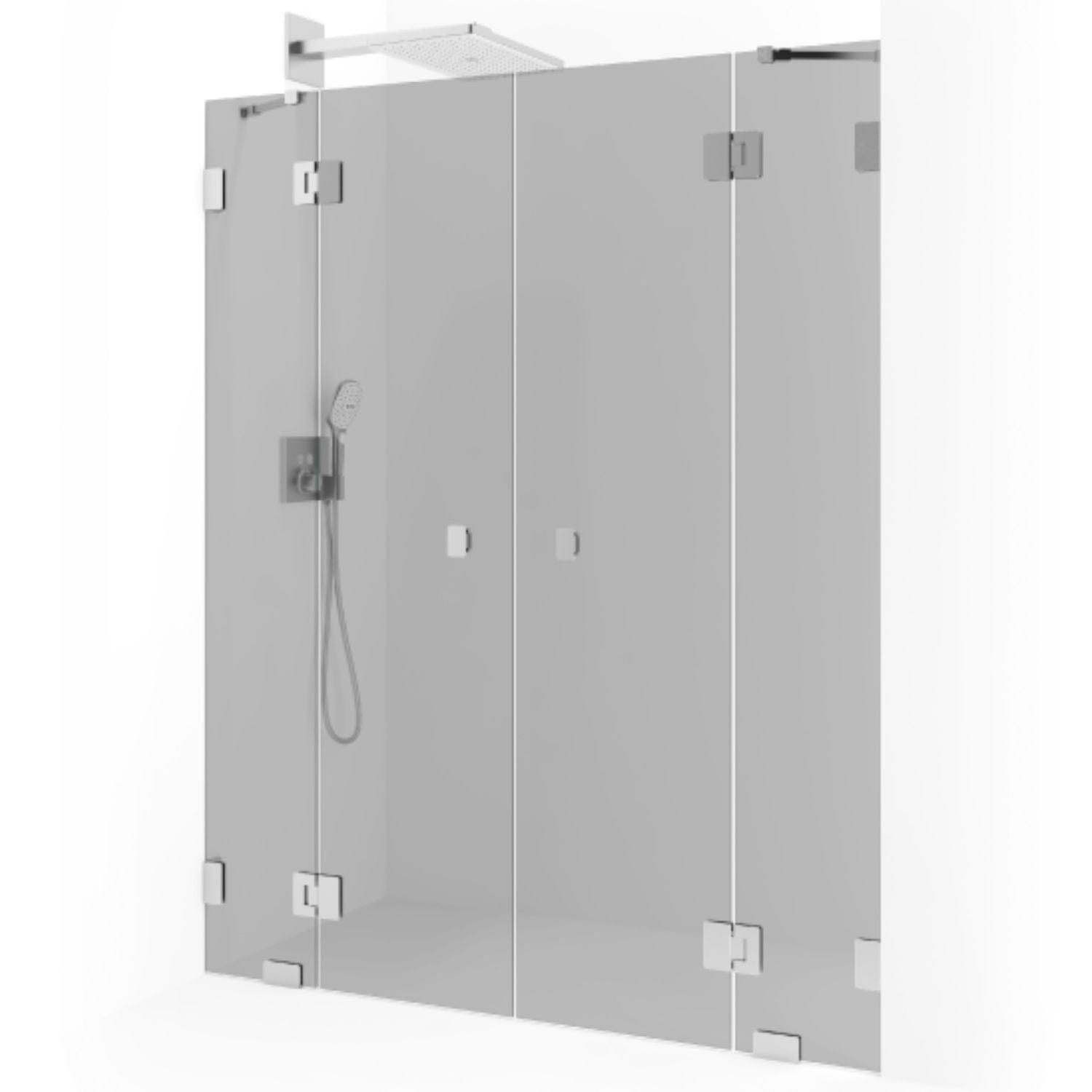 Macro Design Grace Nisjedusj Spesial 6 Børstet / Tonet glass Macro Design Dusjvegg GRO-DSL6BOTOSPC