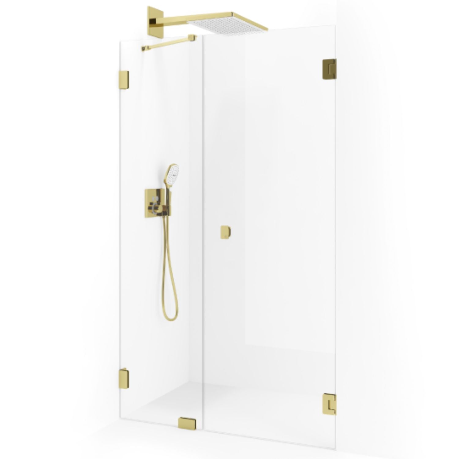 Macro Design Grace Nisjedusj Spesial 7 Gull / Briljant glass Macro Design Dusjvegg GRO-DSL7GKLSPC