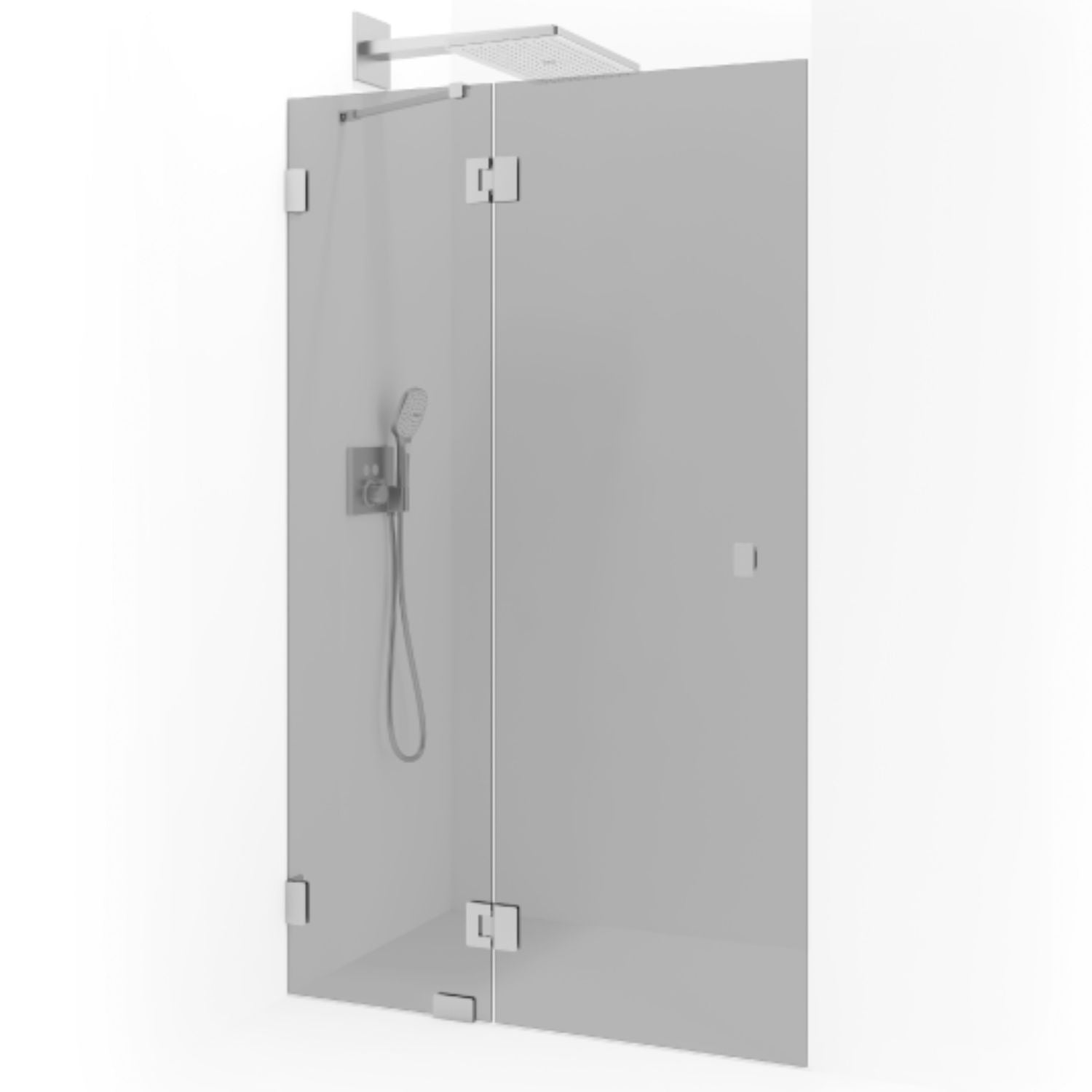 Macro Design Grace Nisjedusj Spesial 8 Børstet / Tonet glass Macro Design Dusjnisje GRO-DSL8BOTOSPC