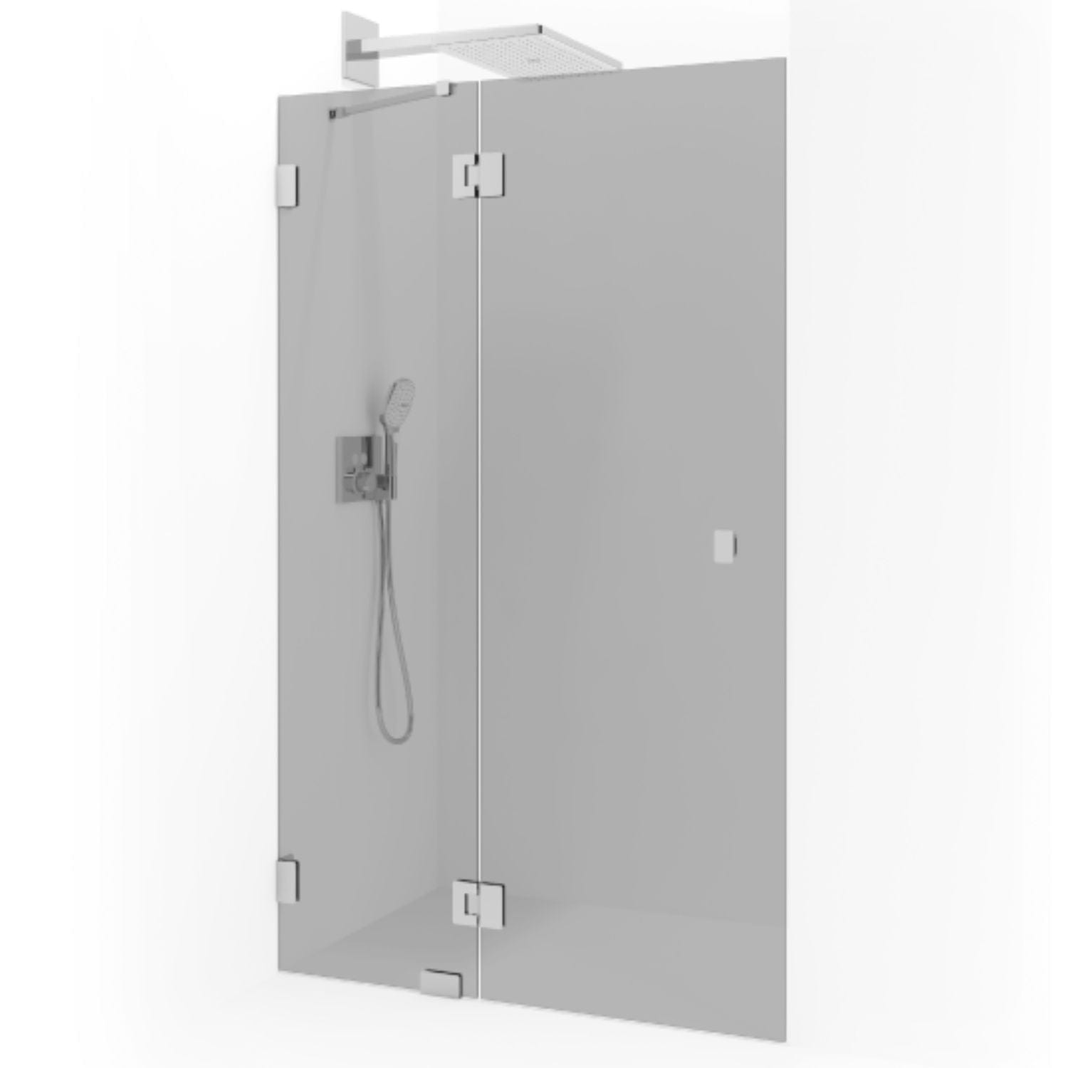 Macro Design Grace Nisjedusj Spesial 8 Krom / Tonet glass Macro Design Dusjnisje GRO-DSL8KTOSPC