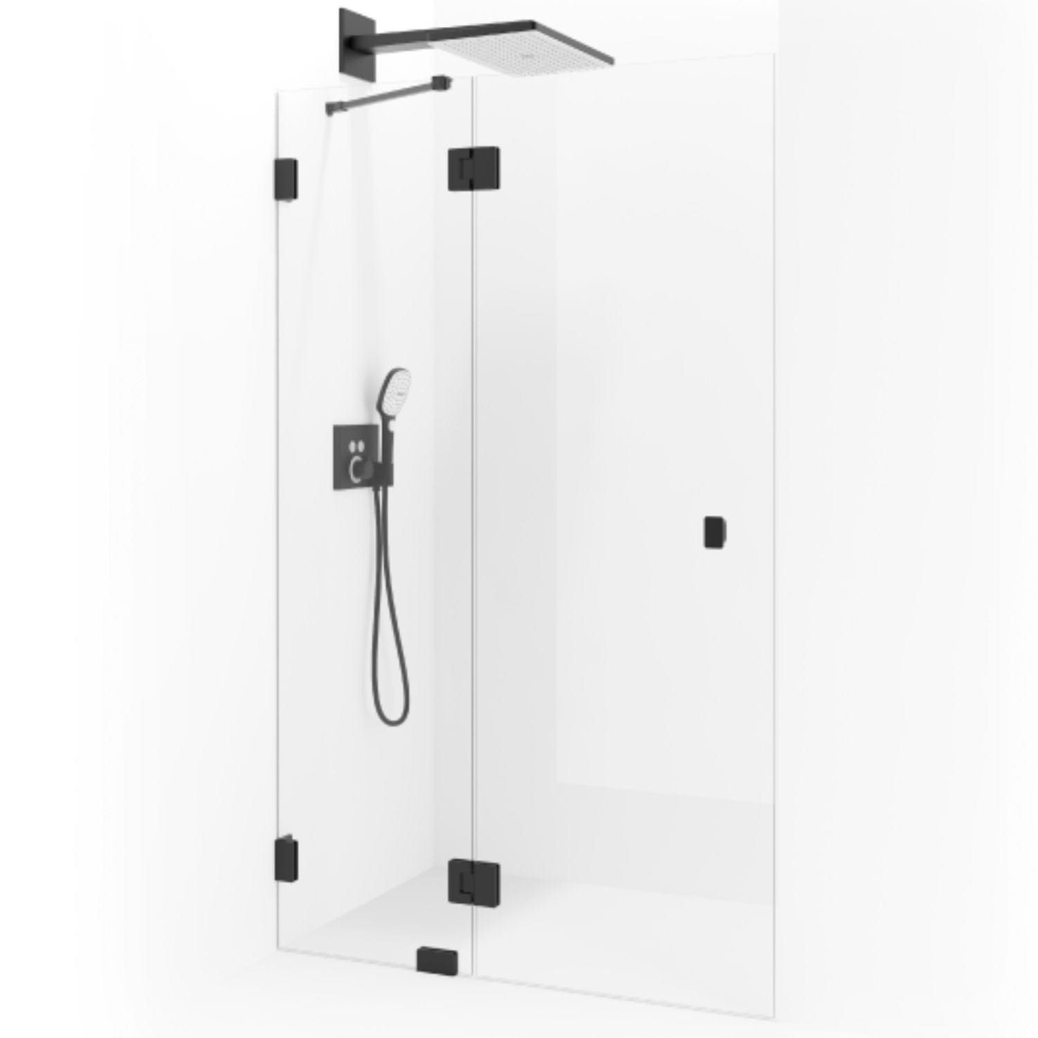 Macro Design Grace Nisjedusj Spesial 8 Svart matt / Briljant glass Macro Design Dusjnisje GRO-DSL8MSKLSPC