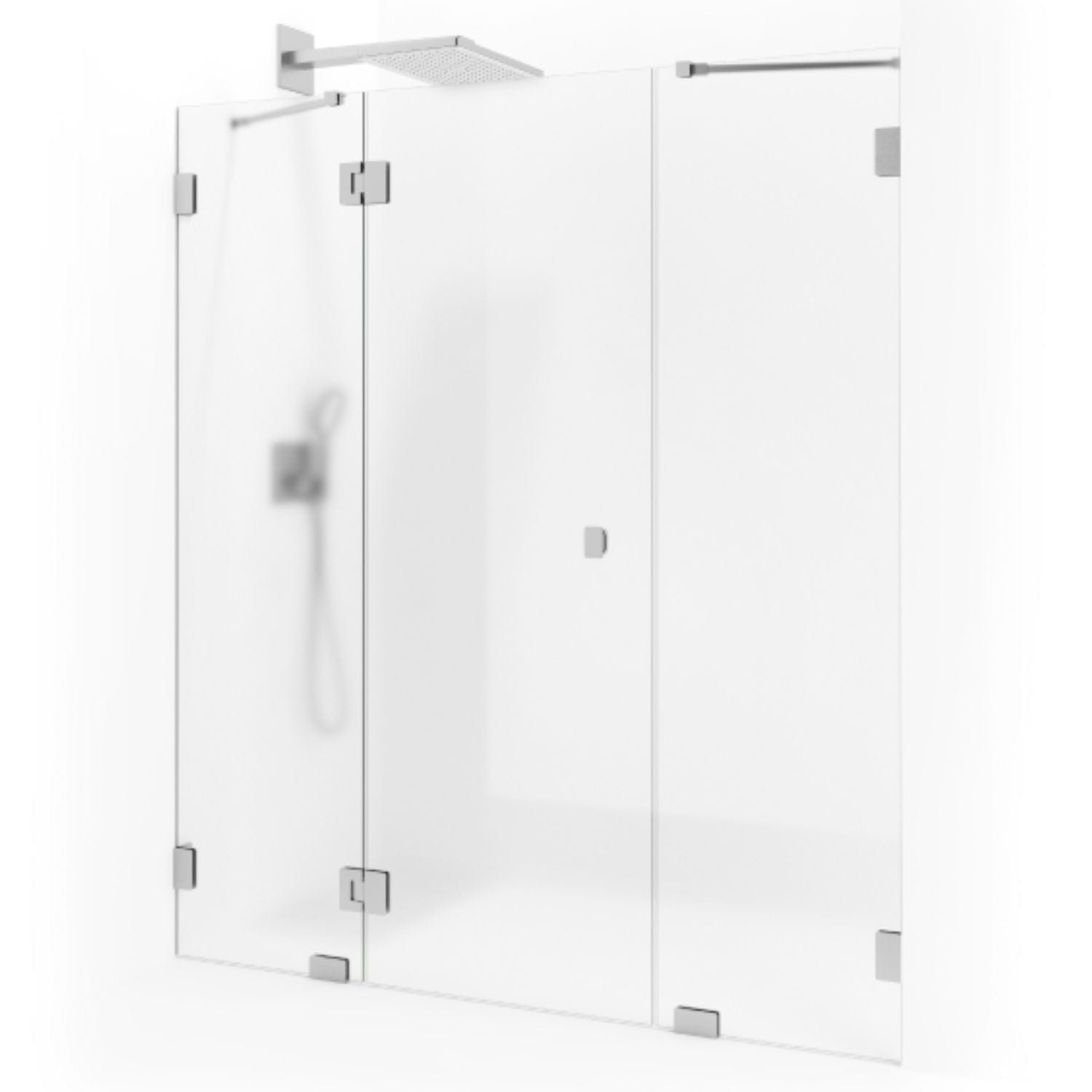 Macro Design Grace Nisjedusj Spesial 9 Børstet / Briljant ice glass Macro Design Dusjnisje GRO-DSL9BOICSPC