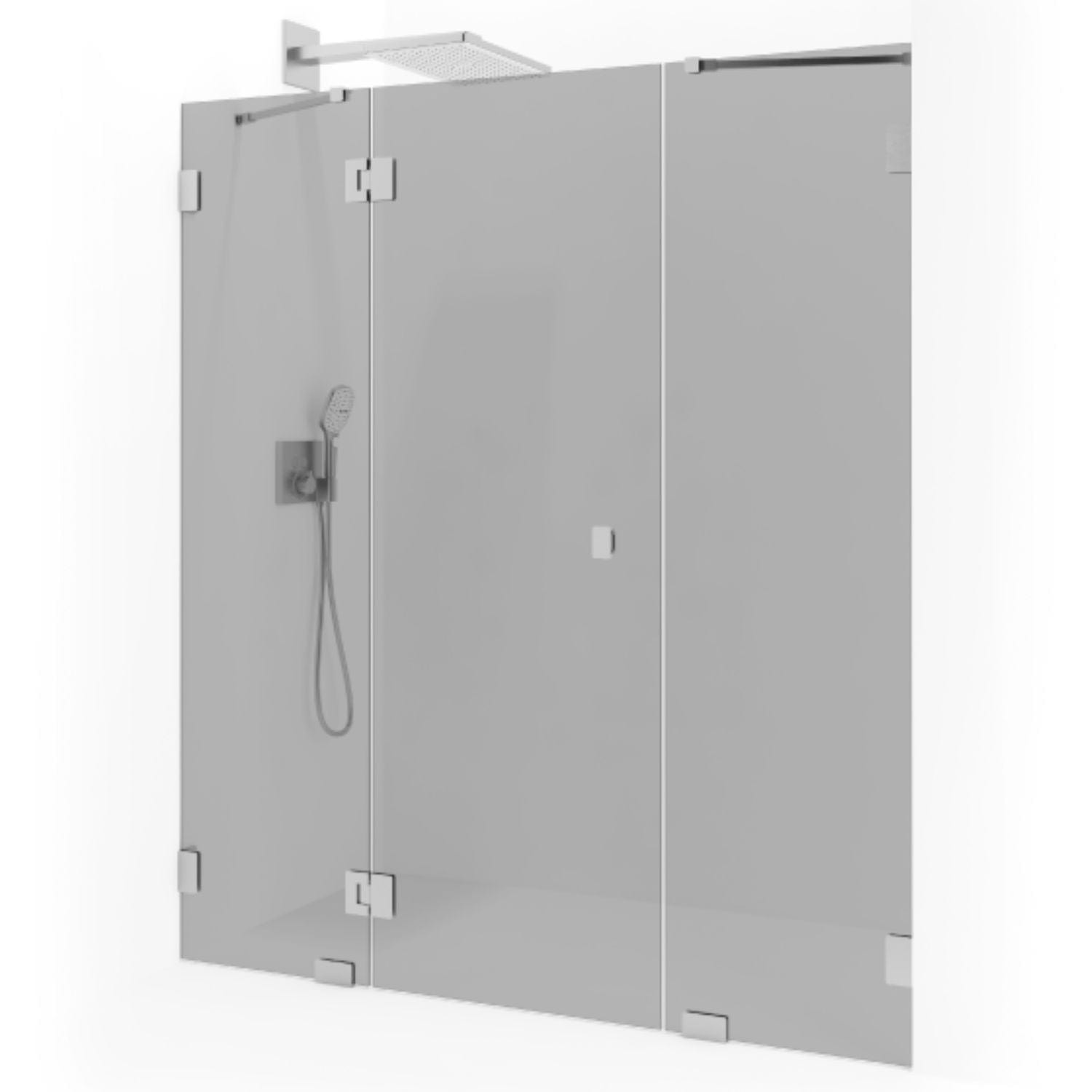 Macro Design Grace Nisjedusj Spesial 9 Børstet / Tonet glass Macro Design Dusjnisje GRO-DSL9BOTOSPC