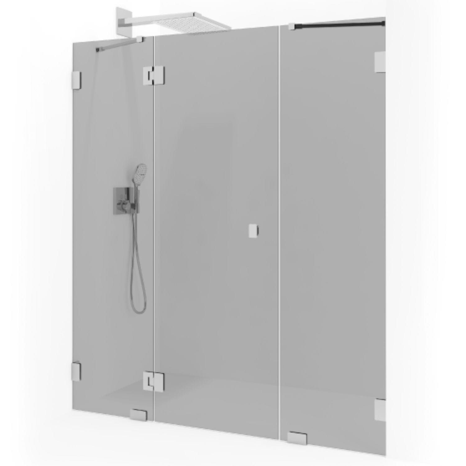 Macro Design Grace Nisjedusj Spesial 9 Krom / Tonet glass Macro Design Dusjnisje GRO-DSL9KTOSPC