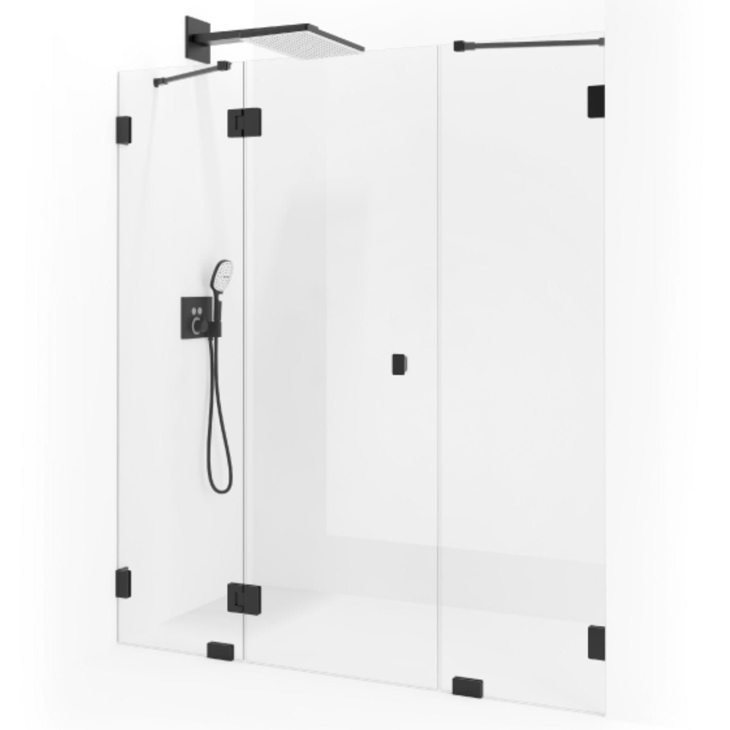 Macro Design Grace Nisjedusj Spesial 9 Svart matt / Briljant glass Macro Design Dusjnisje GRO-DSL9MSKLSPC