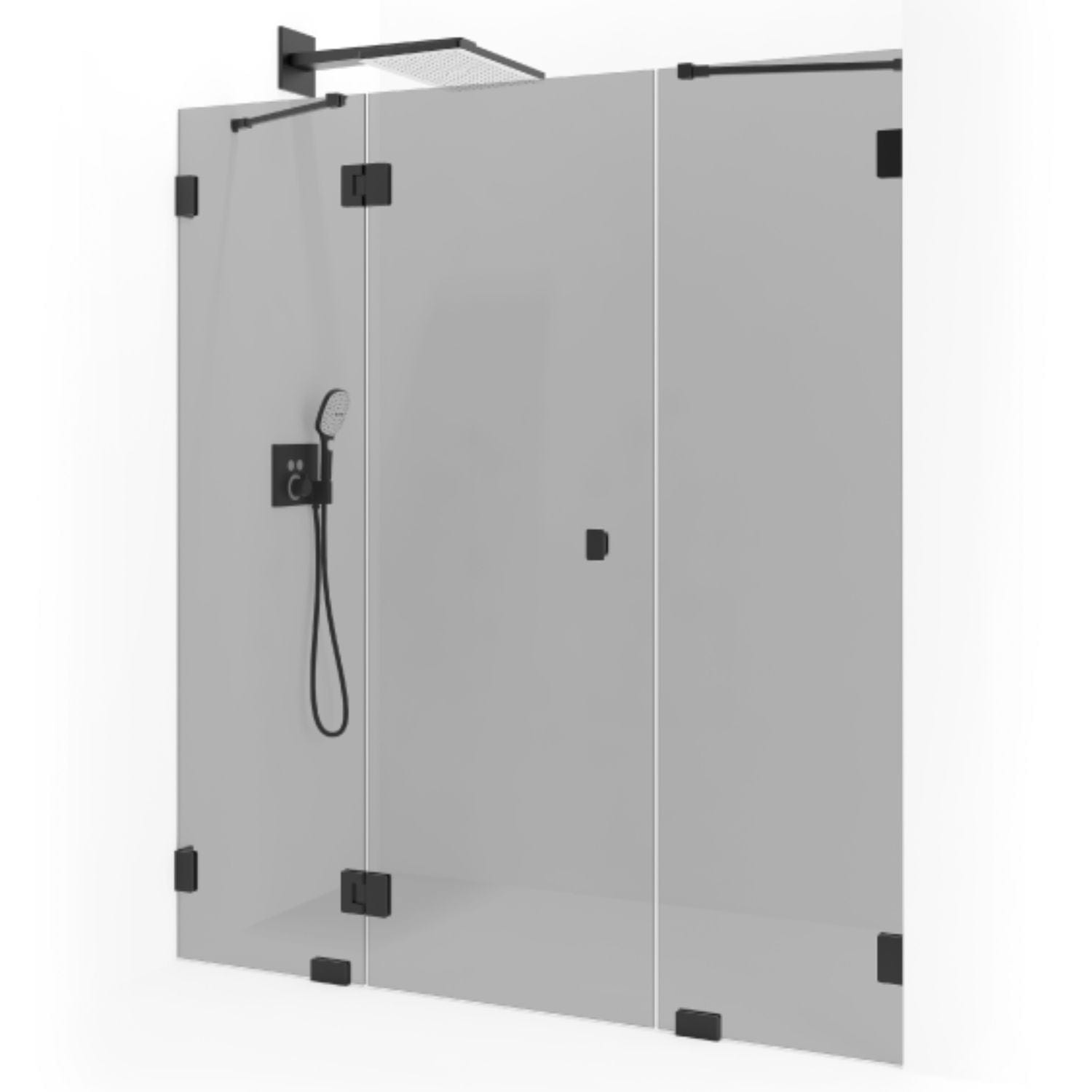 Macro Design Grace Nisjedusj Spesial 9 Svart matt / Tonet glass Macro Design Dusjnisje GRO-DSL9MSTOSPC