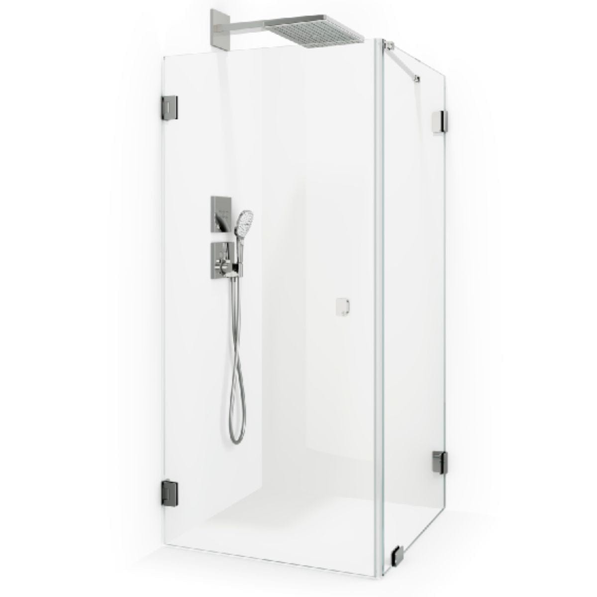 Macro Design Grace Swing Dusjhørne Kombi (dør+vegg) Krom / 70x70cm / Klart glass Macro Design Dusjhjørne BUN-DSLWK77KLF