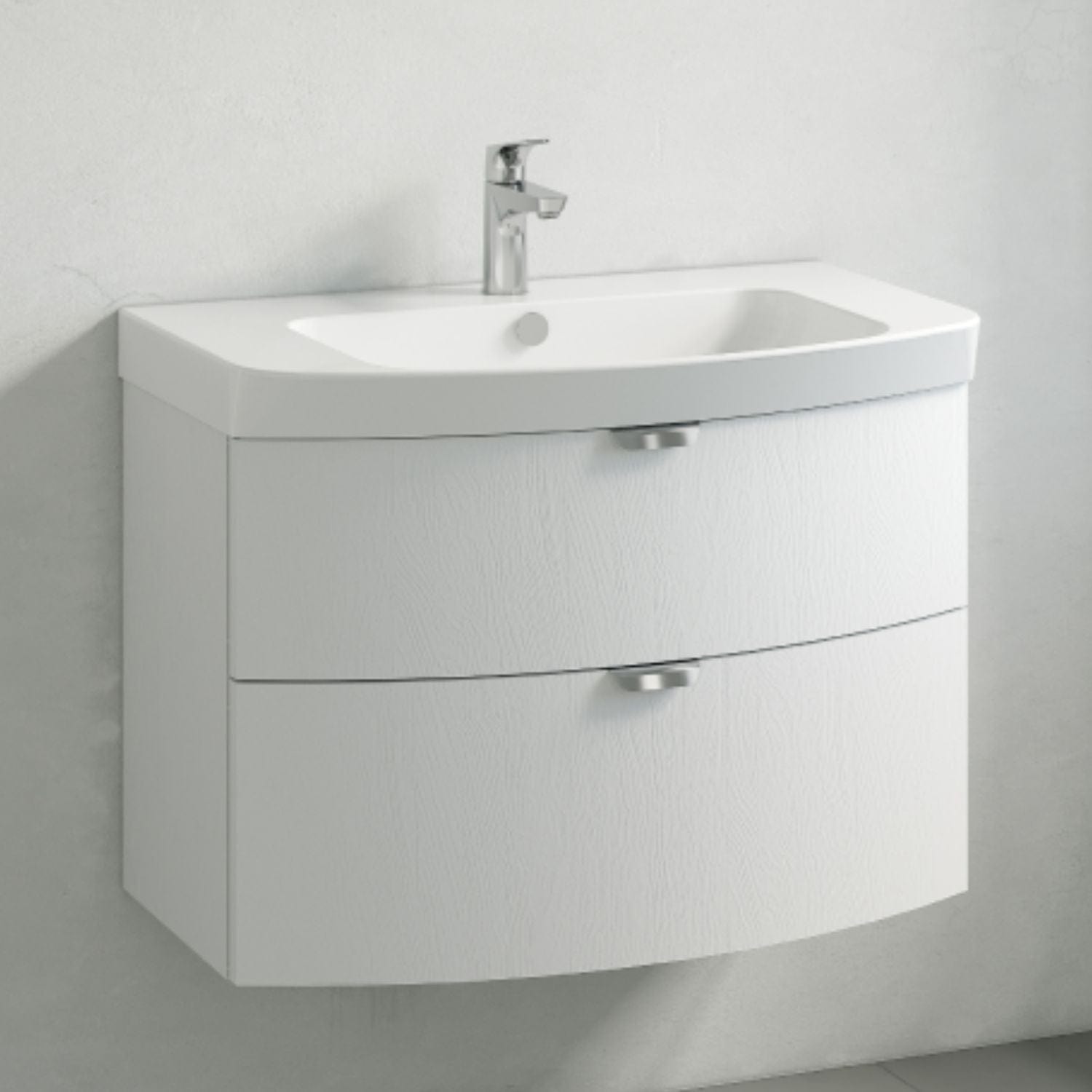 Macro Design HEART 2-skuff servantskap med 600/800 servant Hvit eik / 80x45cm Macro Design Møbelpakke bad BUN-FHK80VPH70