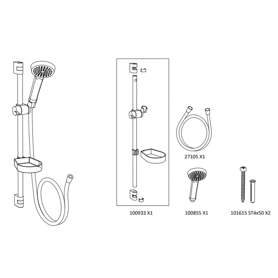 Macro Design Nifty Dusjsett Krom Macro Design Dusjsett GRO-DDSETK65G