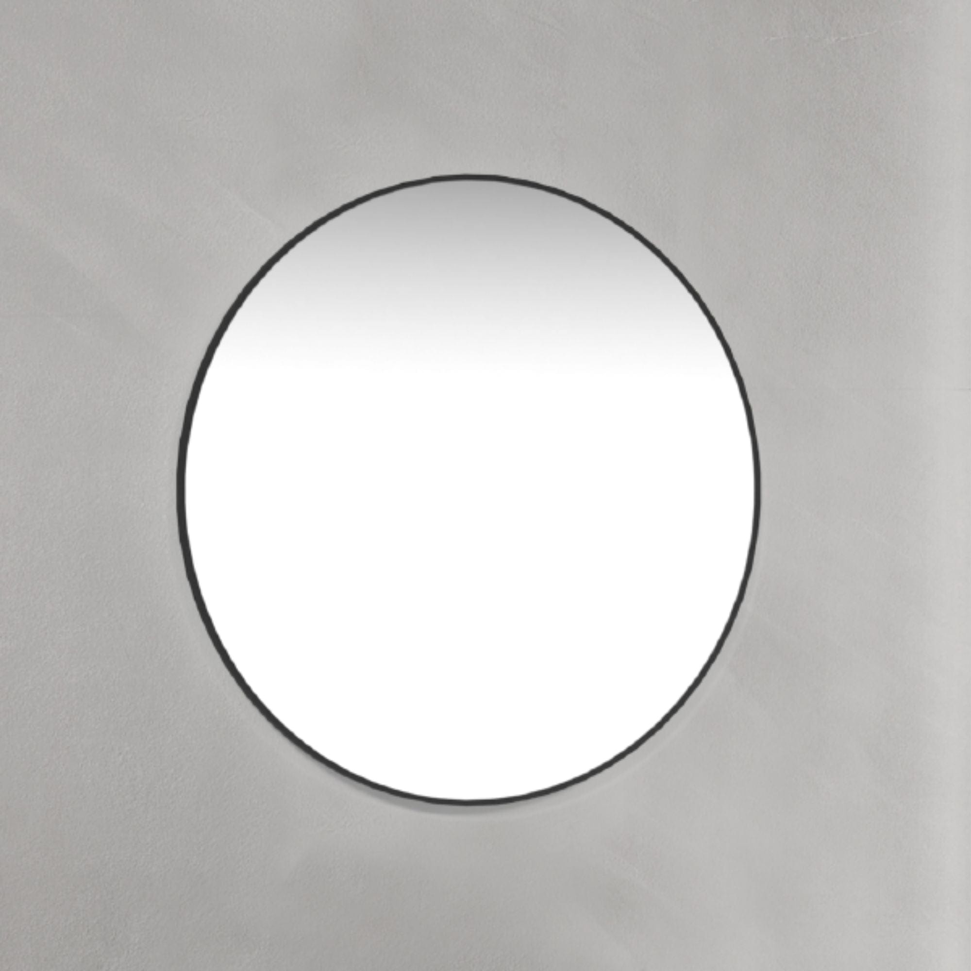 Macro Design Rundt Rammespeil med/uten lys Svart / 70cm / uten ambilight Macro Design Baderomsspeil