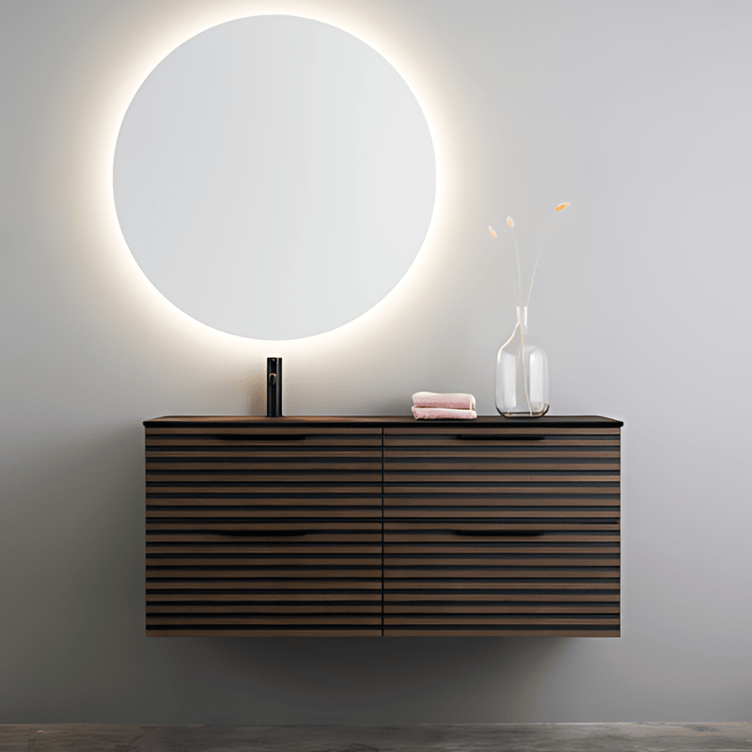 Macro Design Rundt Speil - med ambilight lys