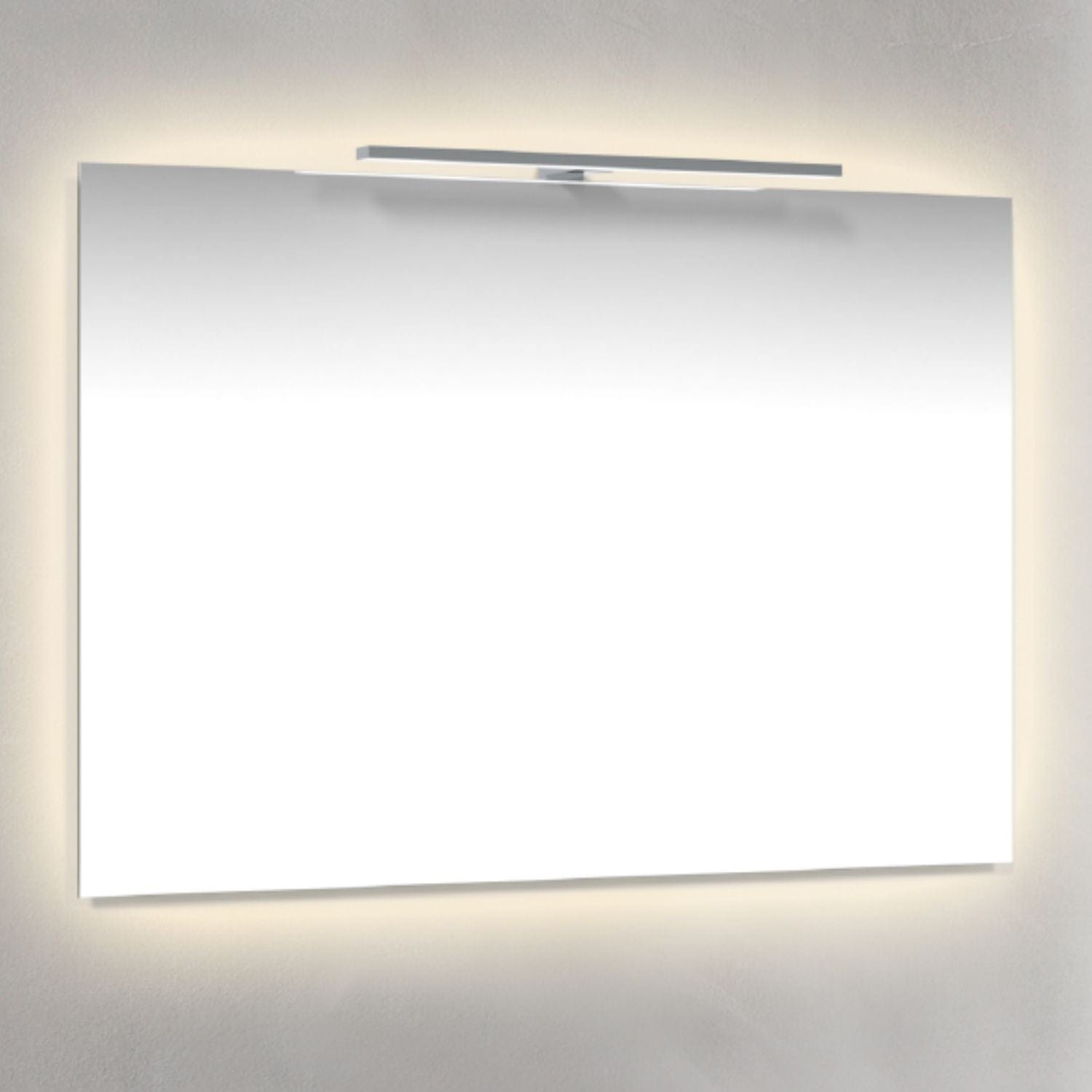 Macro Design Speil T-belysning LED - med Ambilight Krom / 100cm Macro Design Baderomsspeil BUN-IP10070ATL