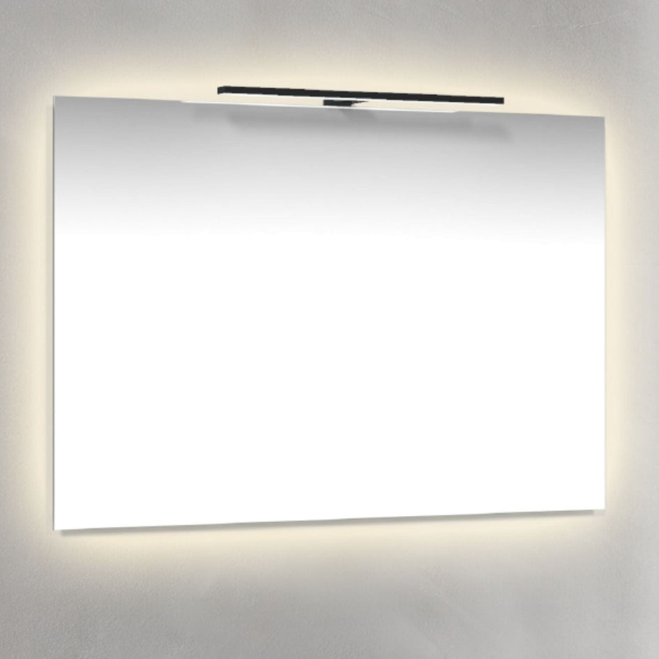 Macro Design Speil T-belysning LED - med Ambilight Svart / 100cm Macro Design Baderomsspeil BUN-IP10070ASTL