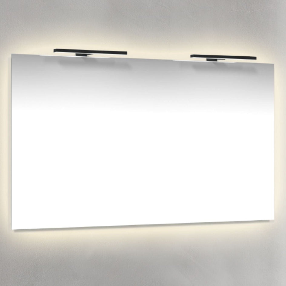 Macro Design Speil T-belysning LED - med Ambilight Svart / 120cm Macro Design Baderomsspeil BUN-IP12070ASTL