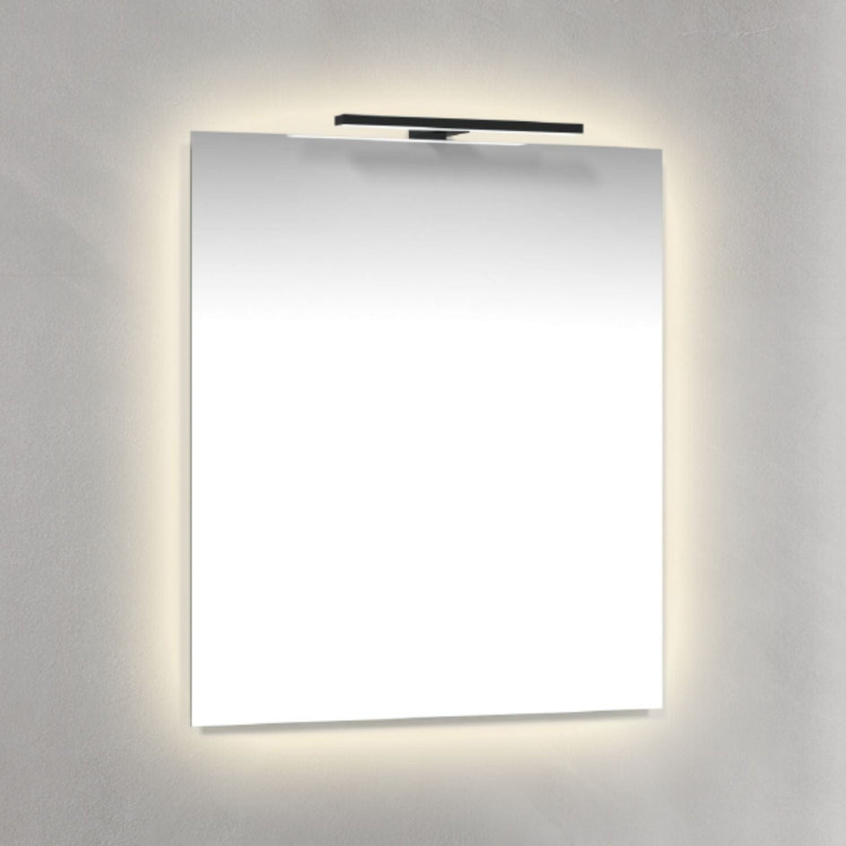 Macro Design Speil T-belysning LED - med Ambilight Svart / 60cm Macro Design Baderomsspeil BUN-IP6070ASTL