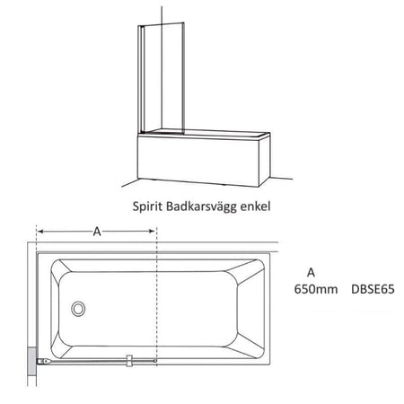 Macro Design SPIRIT Badekarvegg Enkel