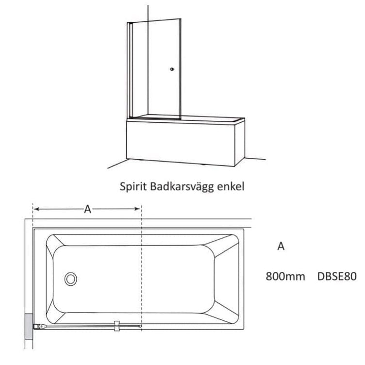 Macro Design SPIRIT Badekarvegg Enkel - med knott