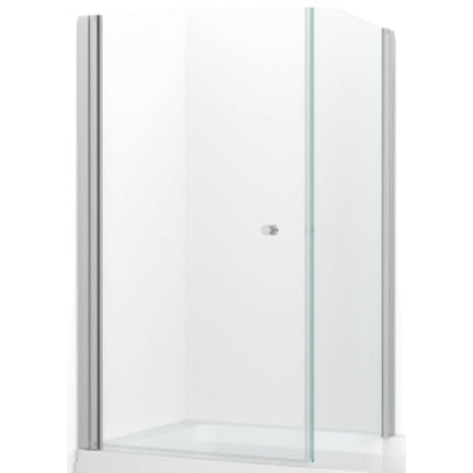 Macro Design SPIRIT Badekarvegg Hjørne Krom / 68x83cm / Klart glass Macro Design Badekarvegg GRO-DBSH6883GKL