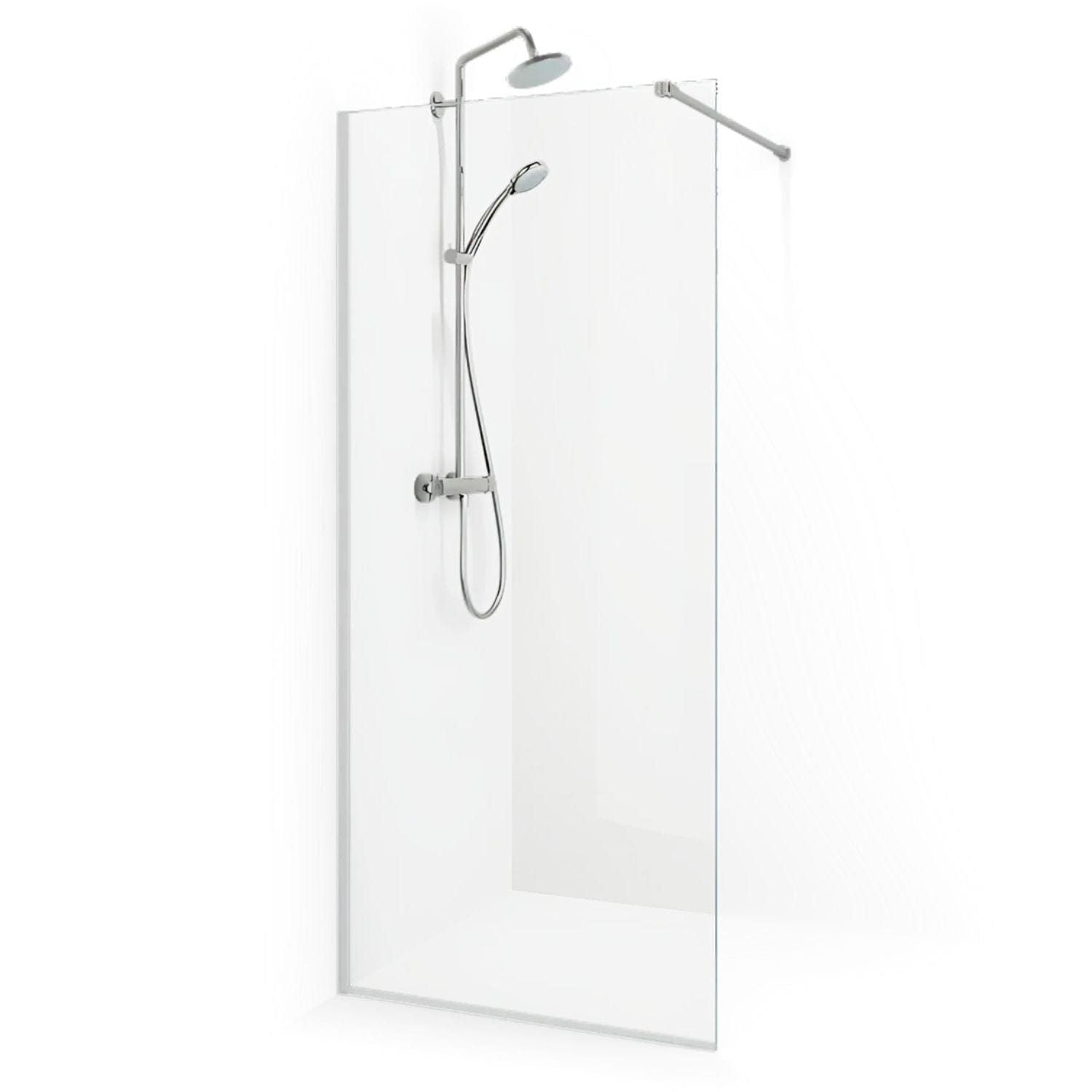 Macro Design SPIRIT Dusj Skjermvegg Fast Krom / 67cm / Klart glass Macro Design Dusjvegg BUN-DSVV67GKL