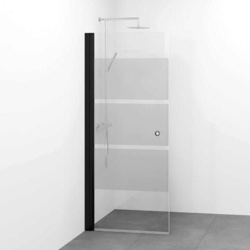 Macro Design SPIRIT Dusjdør Rett med hullgrep Svart matt / 67cm / Screen glass Macro Design Dusjdør GRO-7311908