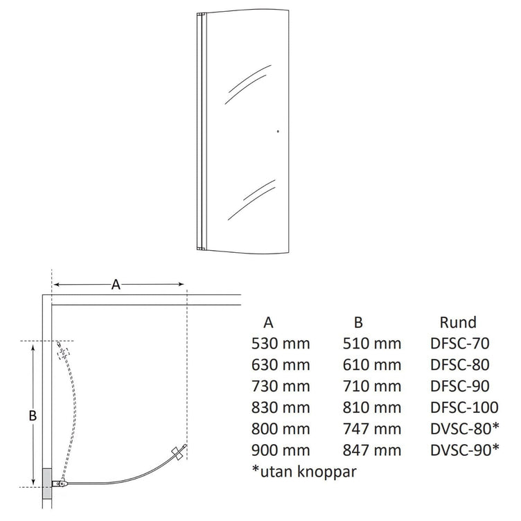 Macro Design SPIRIT Dusjdør Rund Lav