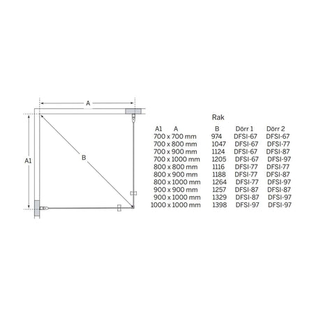 Macro Design SPIRIT Dusjhjørne Rett Lav