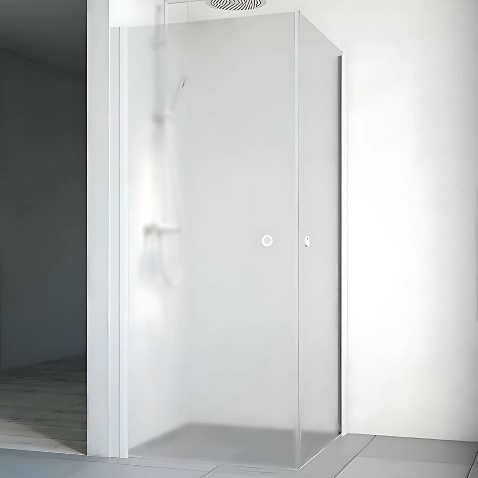 Macro Design SPIRIT Dusjhjørne Rett - med knott Hvit matt / 70x70cm / Ice glass Macro Design Dusjhjørne BUN-DHSIV707IC