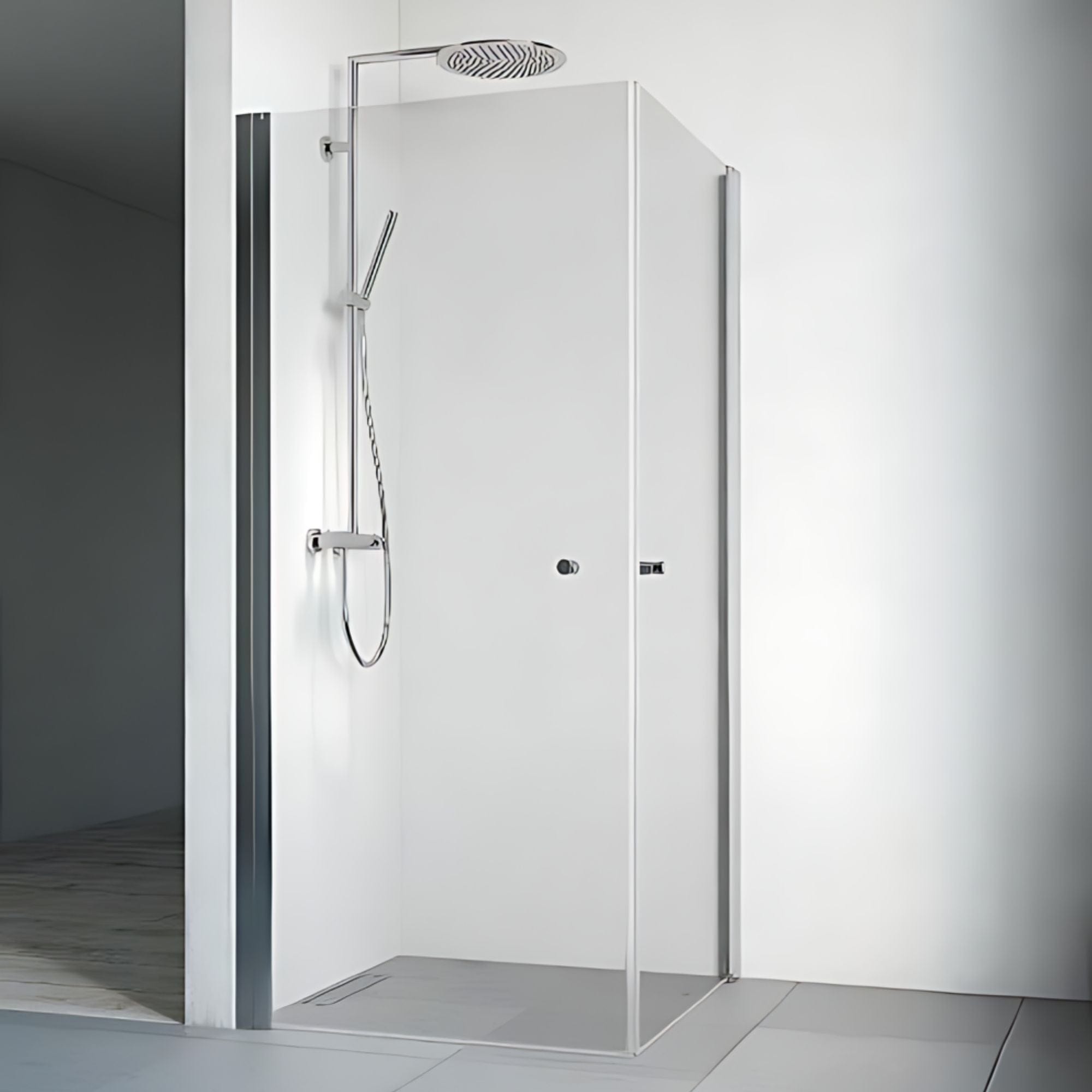 Macro Design SPIRIT Dusjhjørne Rett - med knott Krom / 70x70cm / Klart glass Macro Design Dusjhjørne BUN-DHSIG707KL