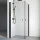 Macro Design SPIRIT Dusjhjørne Rett - med knott Svart matt / 70x70cm / Klart glass Macro Design Dusjhjørne BUN-DHSIS707KL