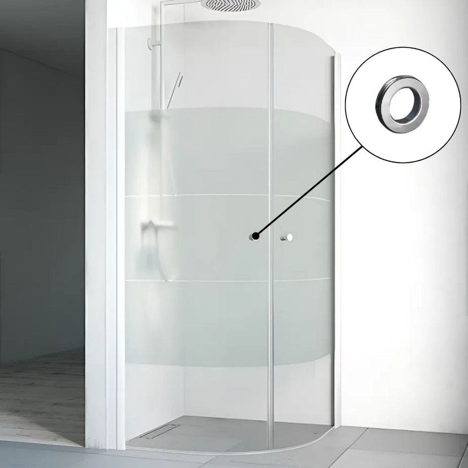 Macro Design SPIRIT Dusjhjørne Rund med hullgrep Hvit matt / 70x70cm / Screen glass Macro Design Dusjhjørne BUN-DHSCV707GSC