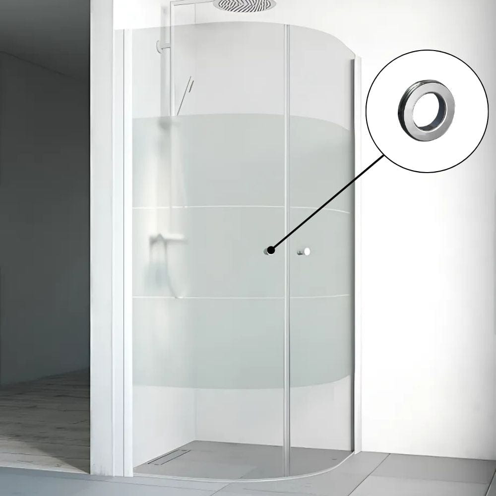 Macro Design SPIRIT Dusjhjørne Rund med hullgrep Hvit matt / 70x70cm / Screen glass Macro Design Dusjhjørne BUN-DHSCV707GSC