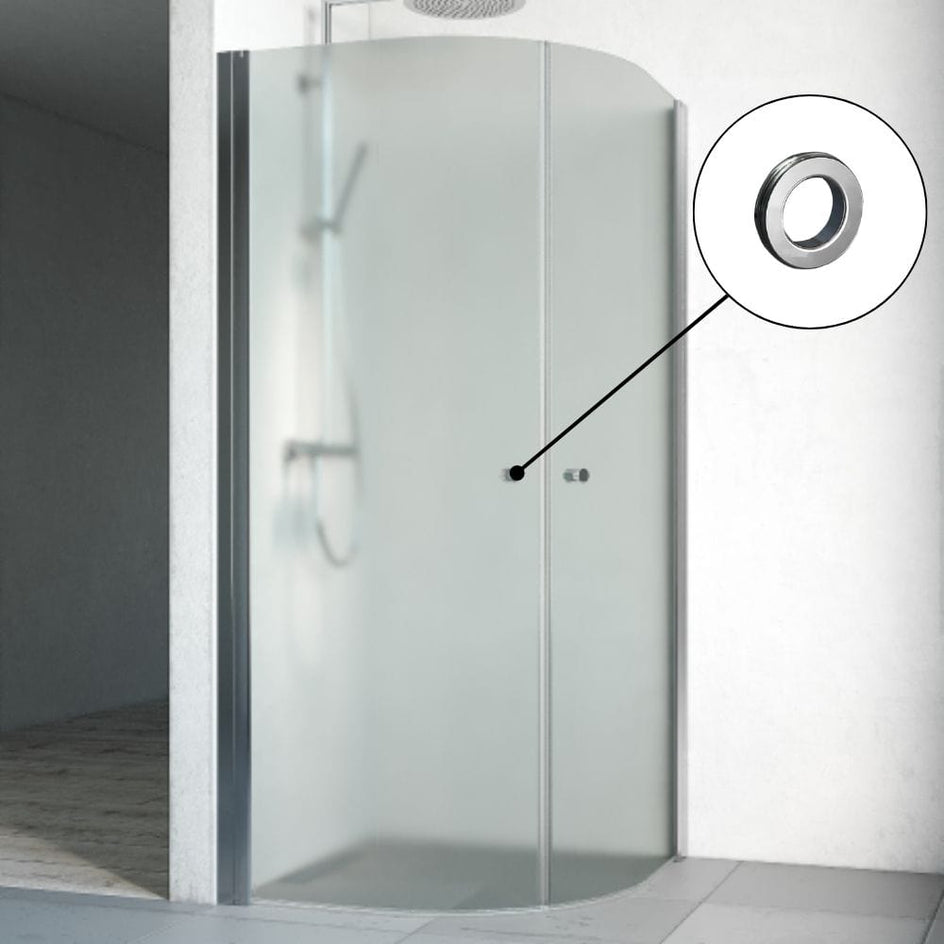Macro Design SPIRIT Dusjhjørne Rund med hullgrep Krom / 70x70cm / Ice glass Macro Design Dusjhjørne BUN-DHSCG707GIC