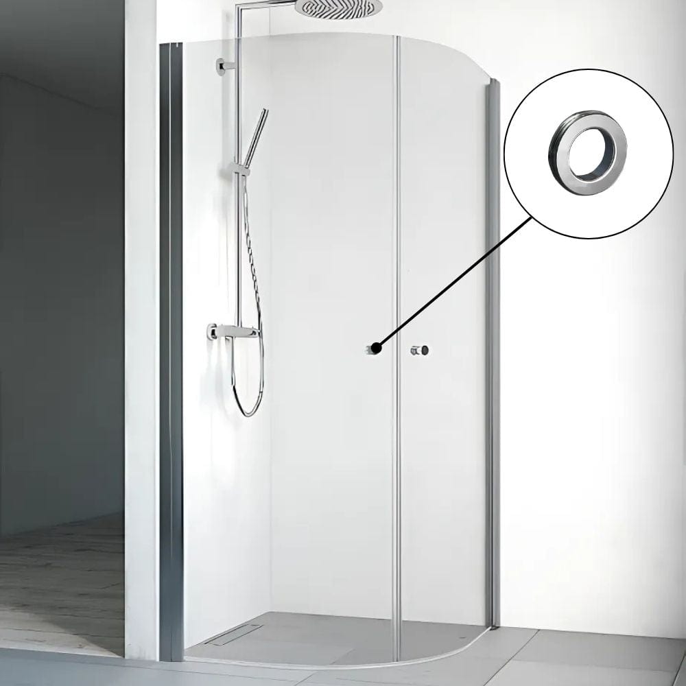 Macro Design SPIRIT Dusjhjørne Rund med hullgrep Krom / 70x70cm / Klart glass Macro Design Dusjhjørne BUN-DHSCG707GKL
