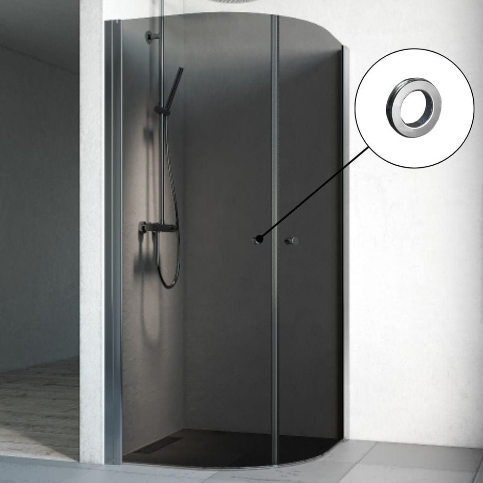 Macro Design SPIRIT Dusjhjørne Rund med hullgrep Krom / 70x70cm / Tonet glass Macro Design Dusjhjørne BUN-DHSCG707GTO