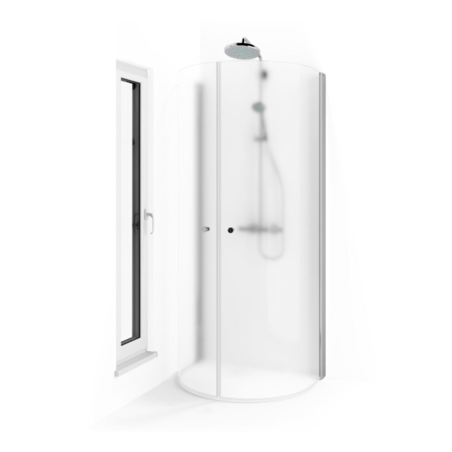 Macro Design SPIRIT Dusjhjørne U Ice glass Krom / 67x90cm Macro Design Dusjhjørne BUN-DHSUG679IC