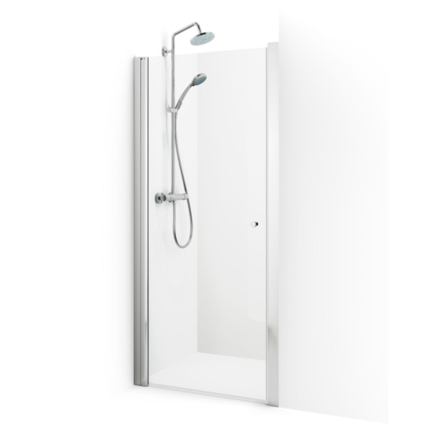 Macro Design SPIRIT Nisjedusj Krom / 59-62.5cm / Klart glass med knott Macro Design Dusjnisje BUN-DSNG59KL