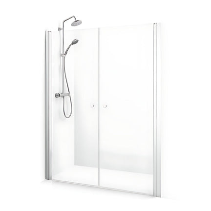 Macro Design SPIRIT Nisjedusj Saloon - med knott Krom / 1035-1070mm / Klart glass Macro Design Dusjnisje BUN-DLSSG1035KL