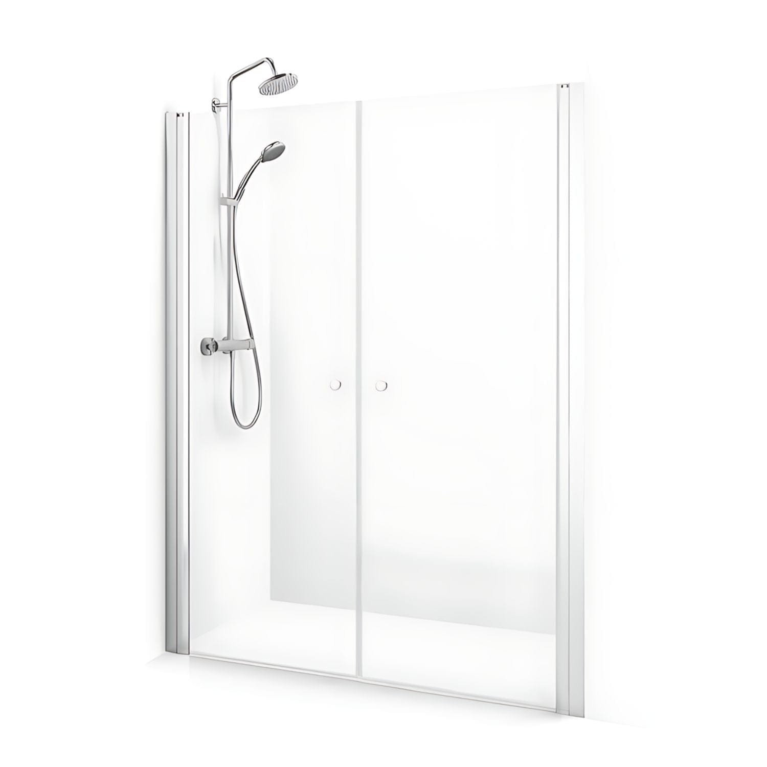 Macro Design SPIRIT Nisjedusj Saloon - med knott Krom / 1035-1070mm / Klart glass Macro Design Dusjnisje BUN-DLSSG1035KL