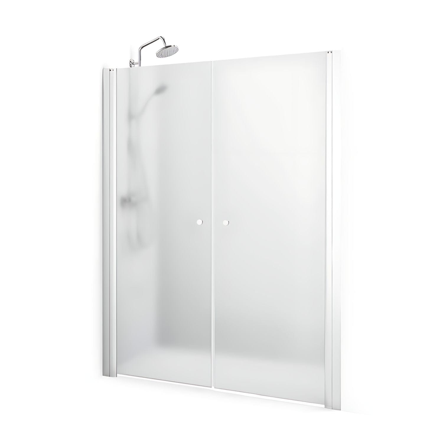 Macro Design SPIRIT Nisjedusj Saloon - med knott Matt aluminium / 1035-1070mm / Ice glass Macro Design Dusjnisje BUN-DLSSN1035IC